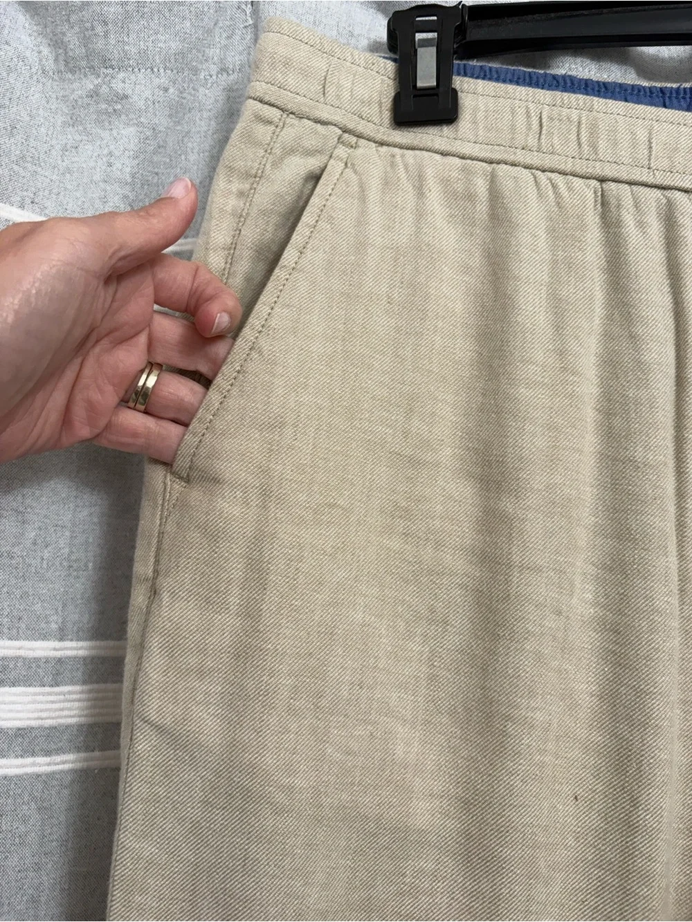 Tommy Bahama Beach Coastal Linen Blend Elastic Pull On Pants Size XL x 32